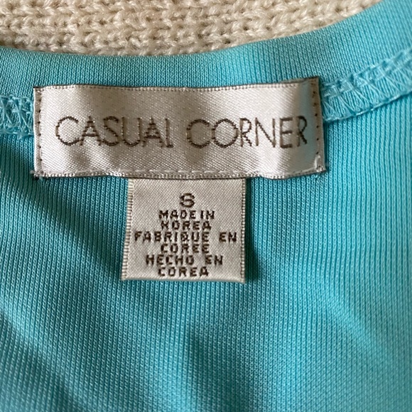 Vintage Casual Corner Collectibles Aqua Blue Sleeveless Top - Picture 3 of 5